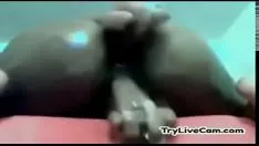 Play Ebony tree dildoing on cam at tryendurecam.com